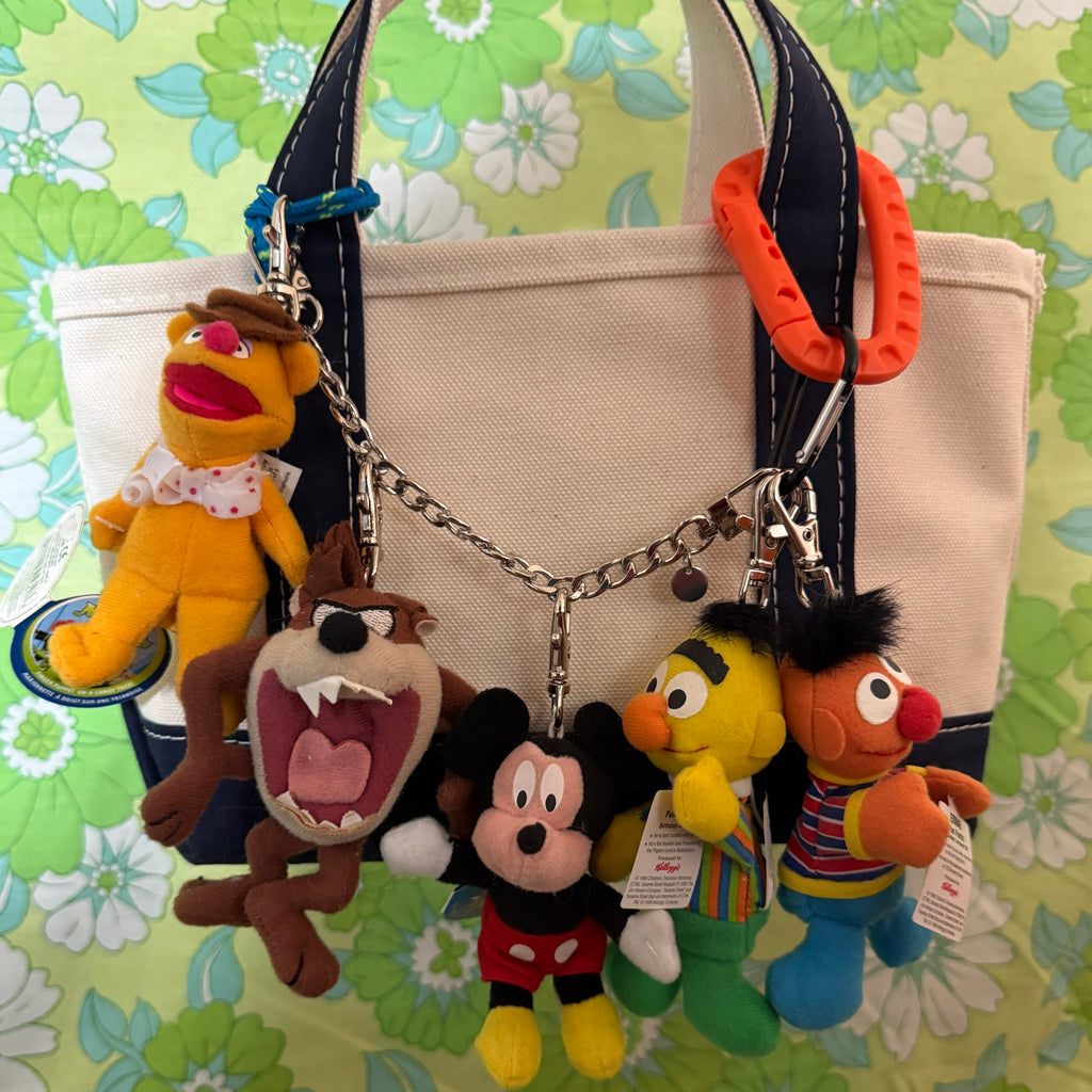 Vintage Tasmanian Devil Looney Tunes 5” Plushie Bag Charm