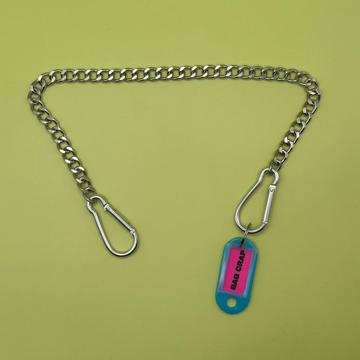 16' Silver Metal   Keyring Chain - clips carabiners charms keychains bag designer vintage keychain vintage charms for bag nostalgia vintage keychains y2k collectible - Bag Crap