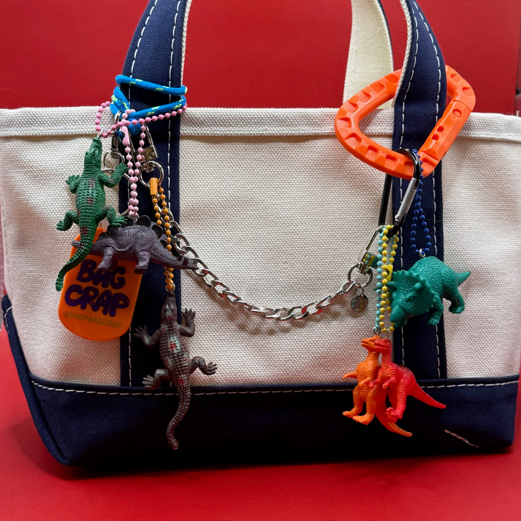 Colorful Miniature Dinosaur Toy Bag Charms: You Pick