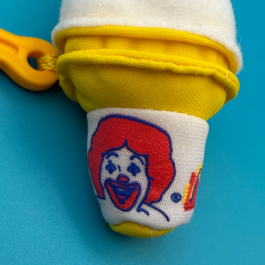 Vintage McDonald's Ice Cream + French Fries Plushie Bag Charms: You Pick