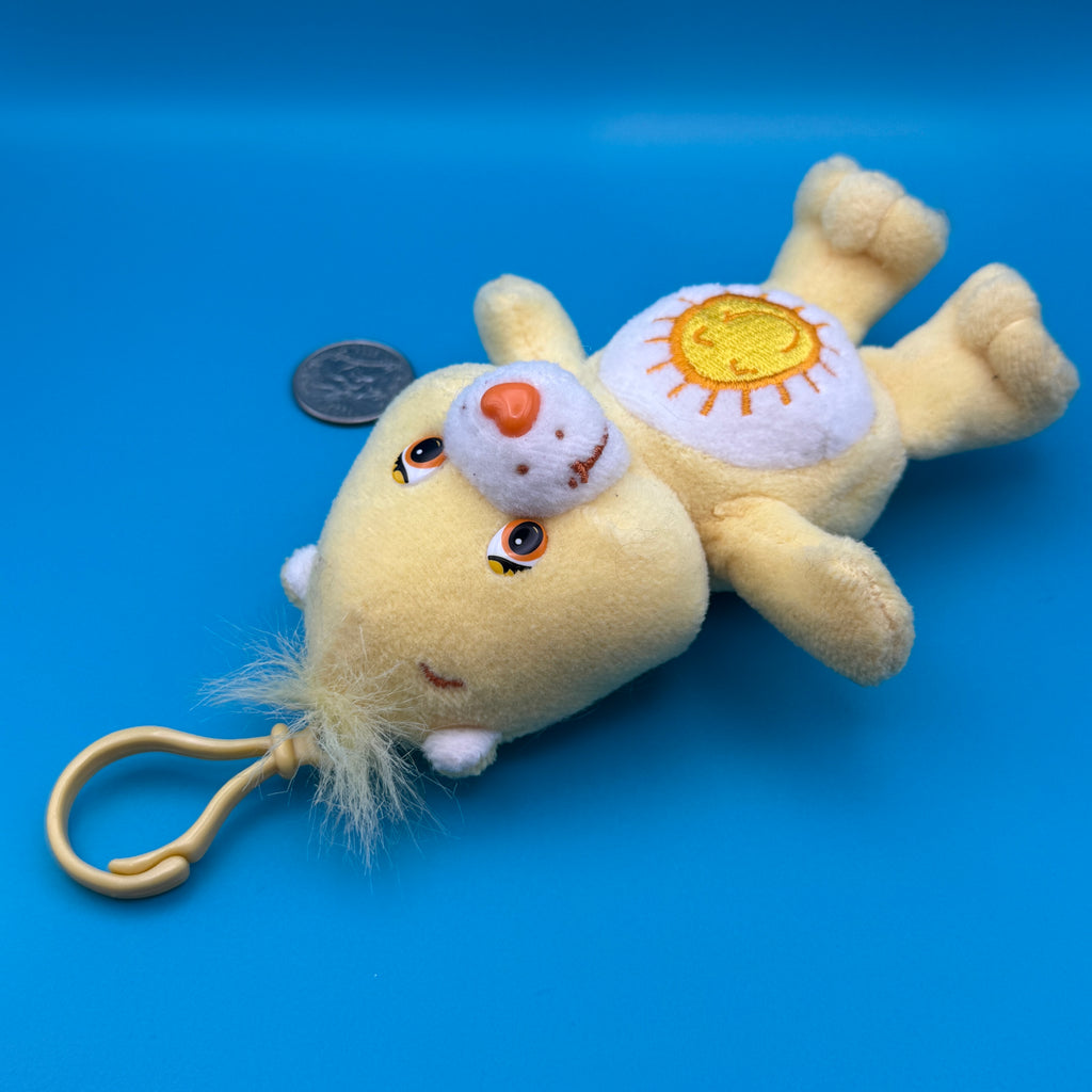 Vintage Yellow Funshine Care Bear Plushie Bag Charm