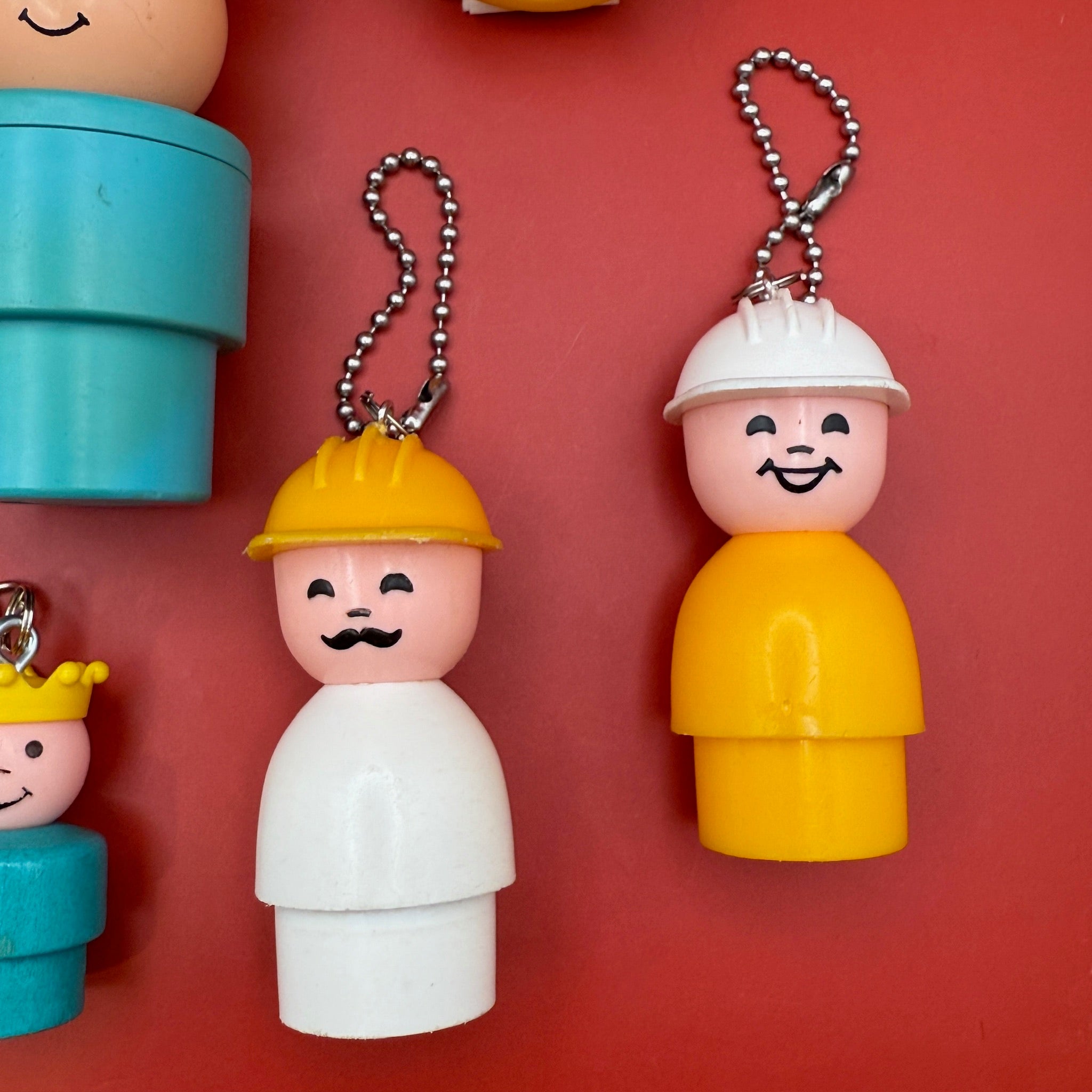 1970's Fisher Price Little People  s -  vintage keychain vintage charms for bag nostalgia vintage keychains y2k collectible - Bag Crap