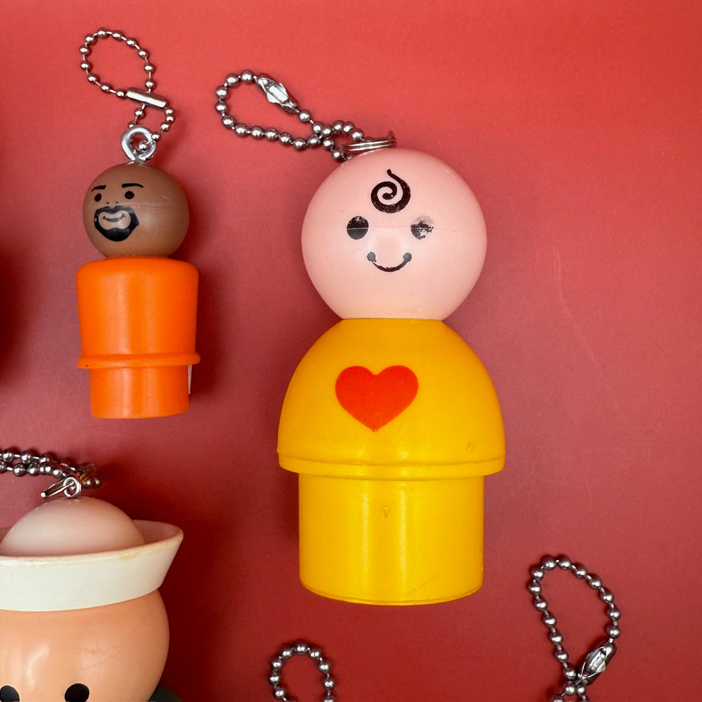 Vintage 1970's Fisher Price Little People Bag Charms
