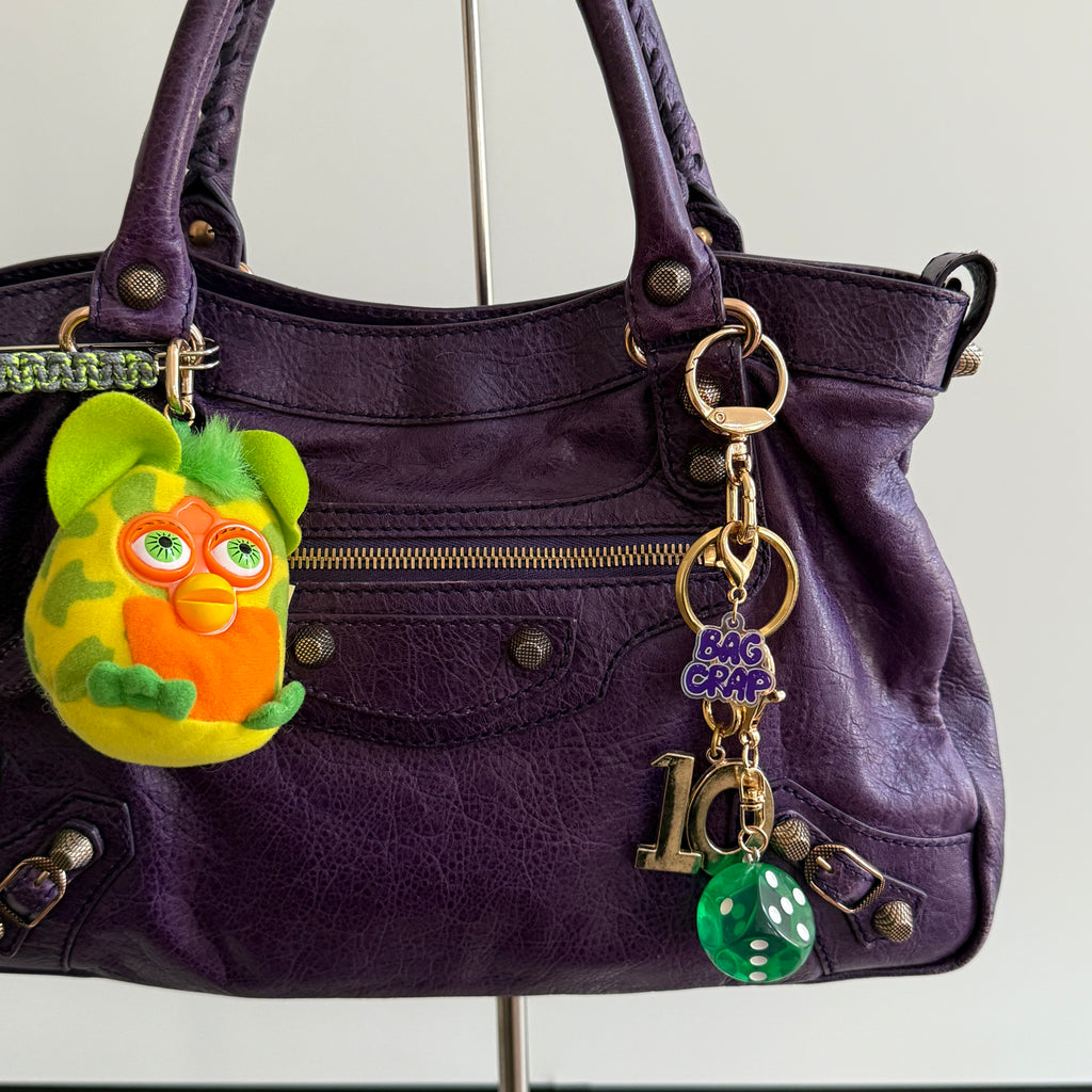 One-of-One Vintage Keychain Bag Charm Set — Green Furby