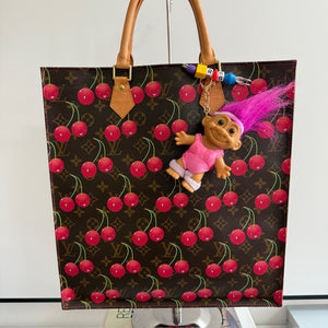 4'  Troll Doll  : Pink Hair Workout Troll -  vintage keychain vintage charms for bag nostalgia vintage keychains y2k collectible - Bag Crap