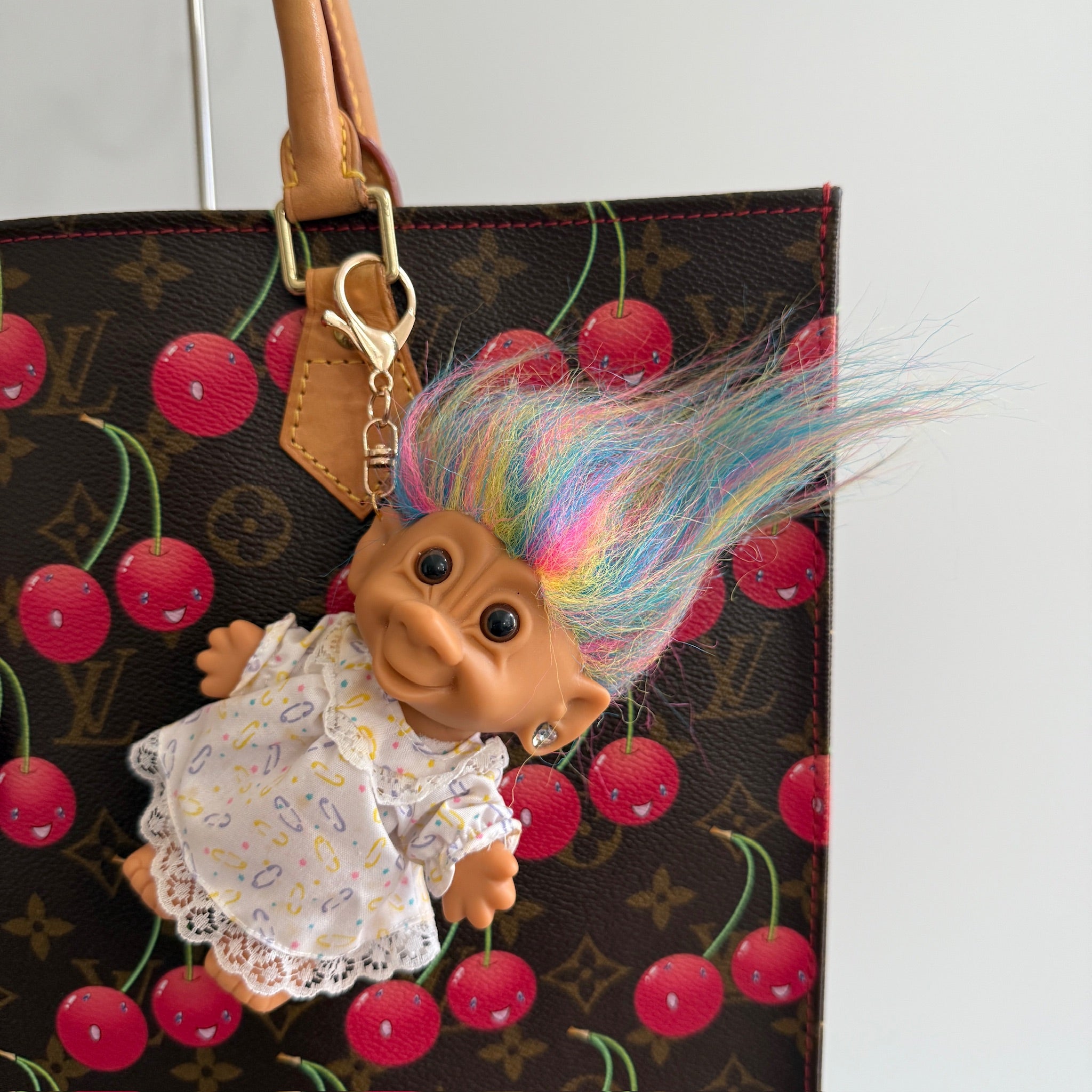 Troll Doll  : Rainbow Hair - troll charms troll keychains vintage keychain vintage charms for bag nostalgia vintage keychains y2k collectible - Bag Crap