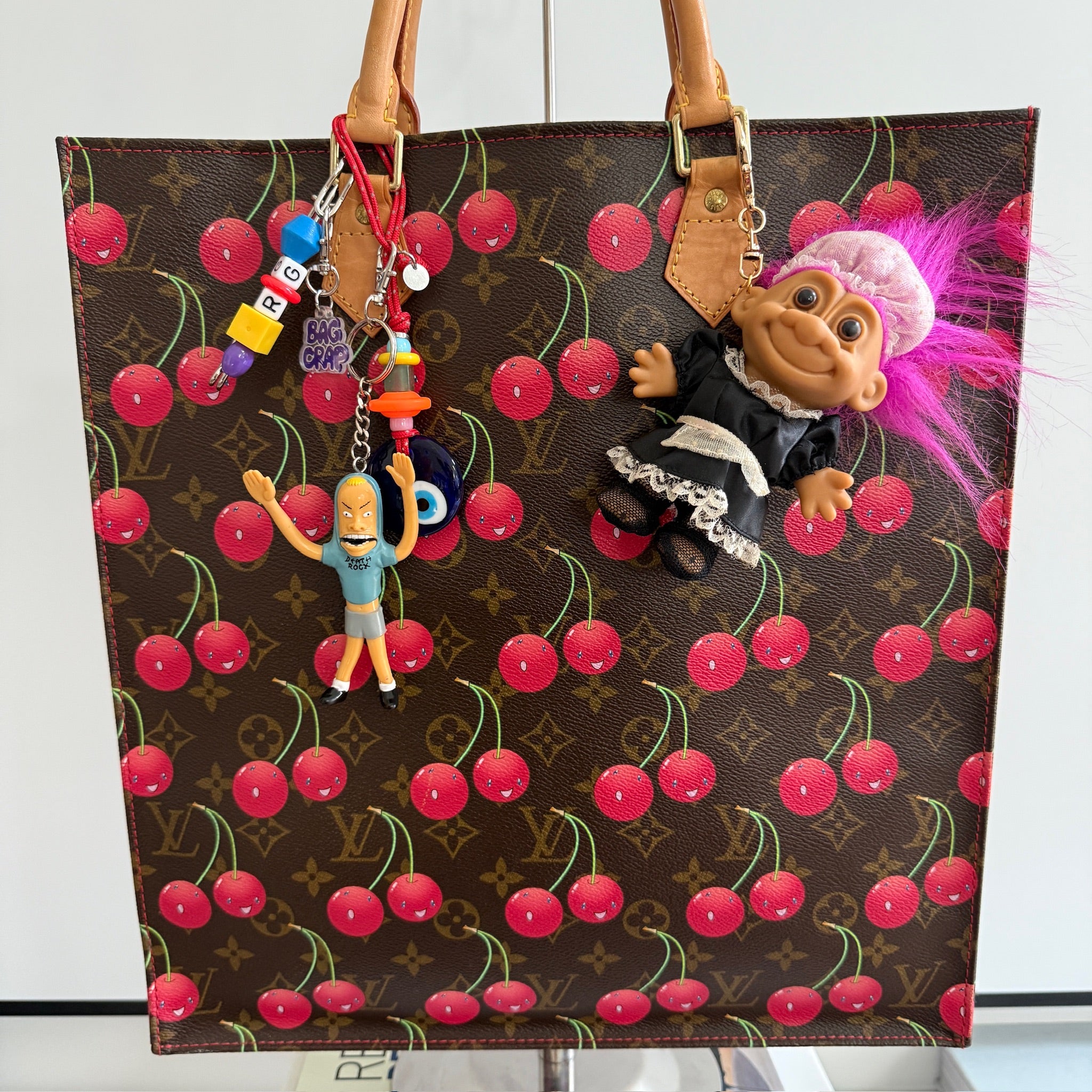 4'  Troll Doll  : Pink Hair Maid Troll - troll charms troll keychains vintage keychain vintage charms for bag nostalgia vintage keychains y2k collectible - Bag Crap