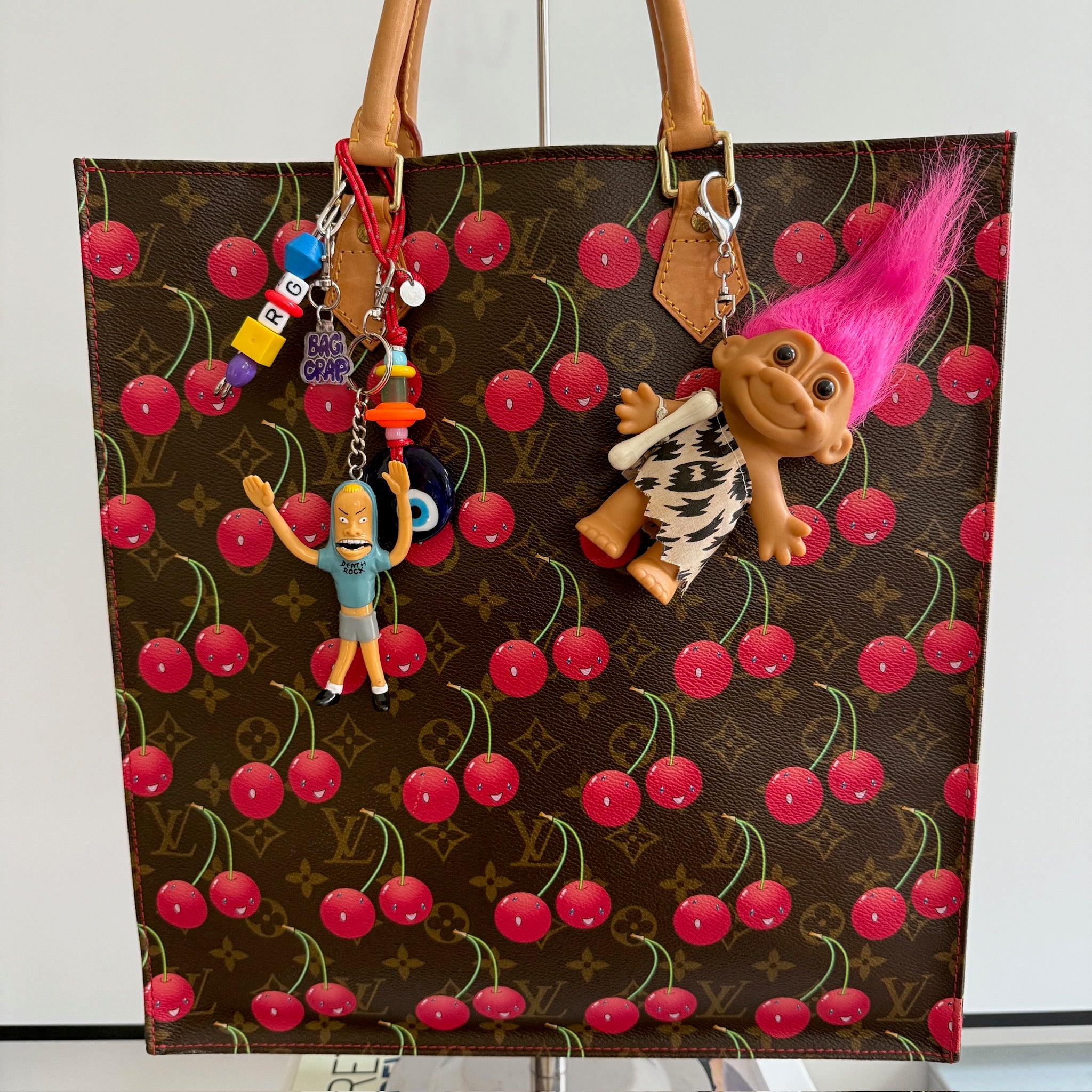 Troll Doll  : Pink Hair Cave Girl Troll - troll charms troll keychains vintage keychain vintage charms for bag nostalgia vintage keychains y2k collectible - Bag Crap