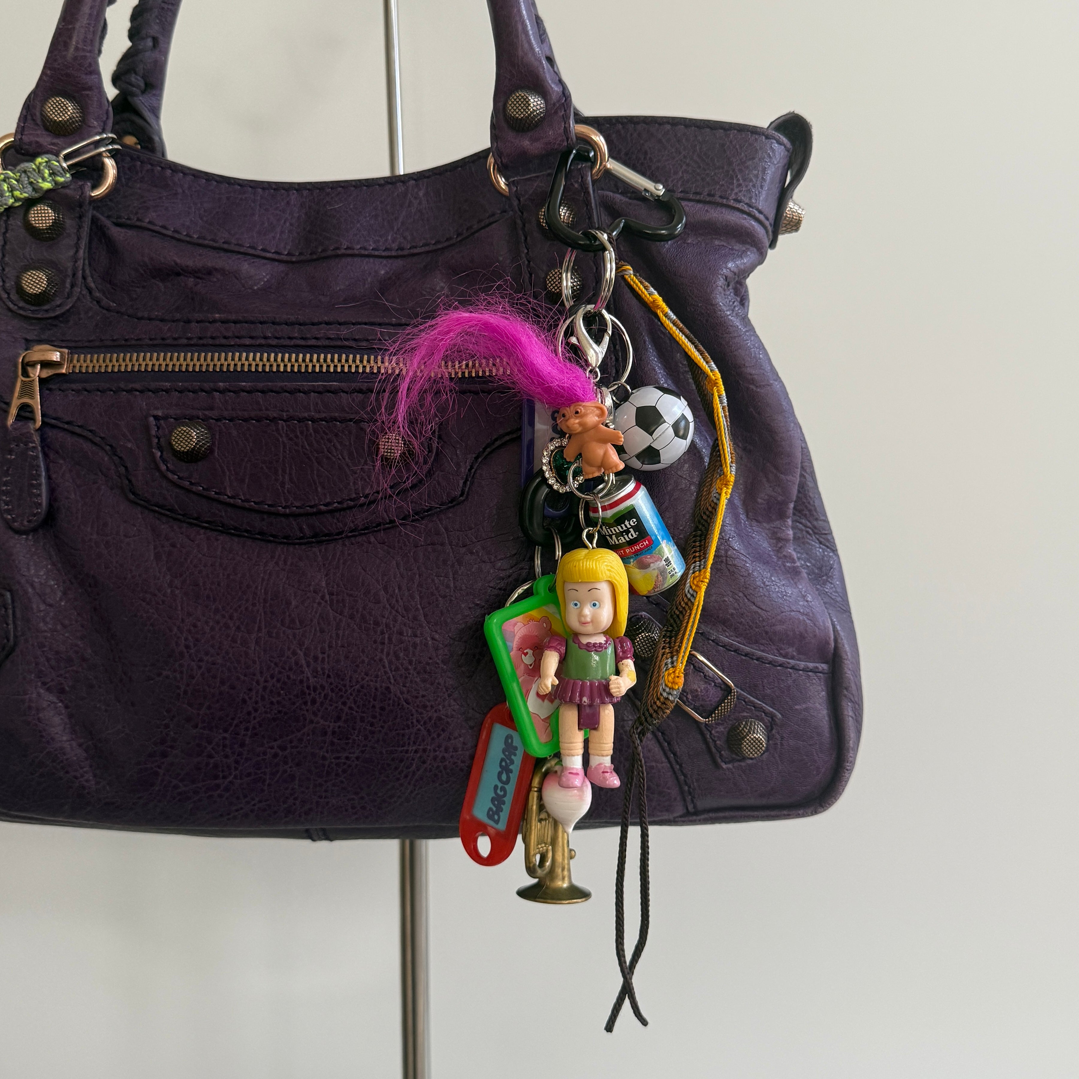 One-of-One     Pack — Pink Troll Doll - troll charms troll keychains vintage keychain vintage charms for bag nostalgia vintage keychains y2k collectible - Bag Crap