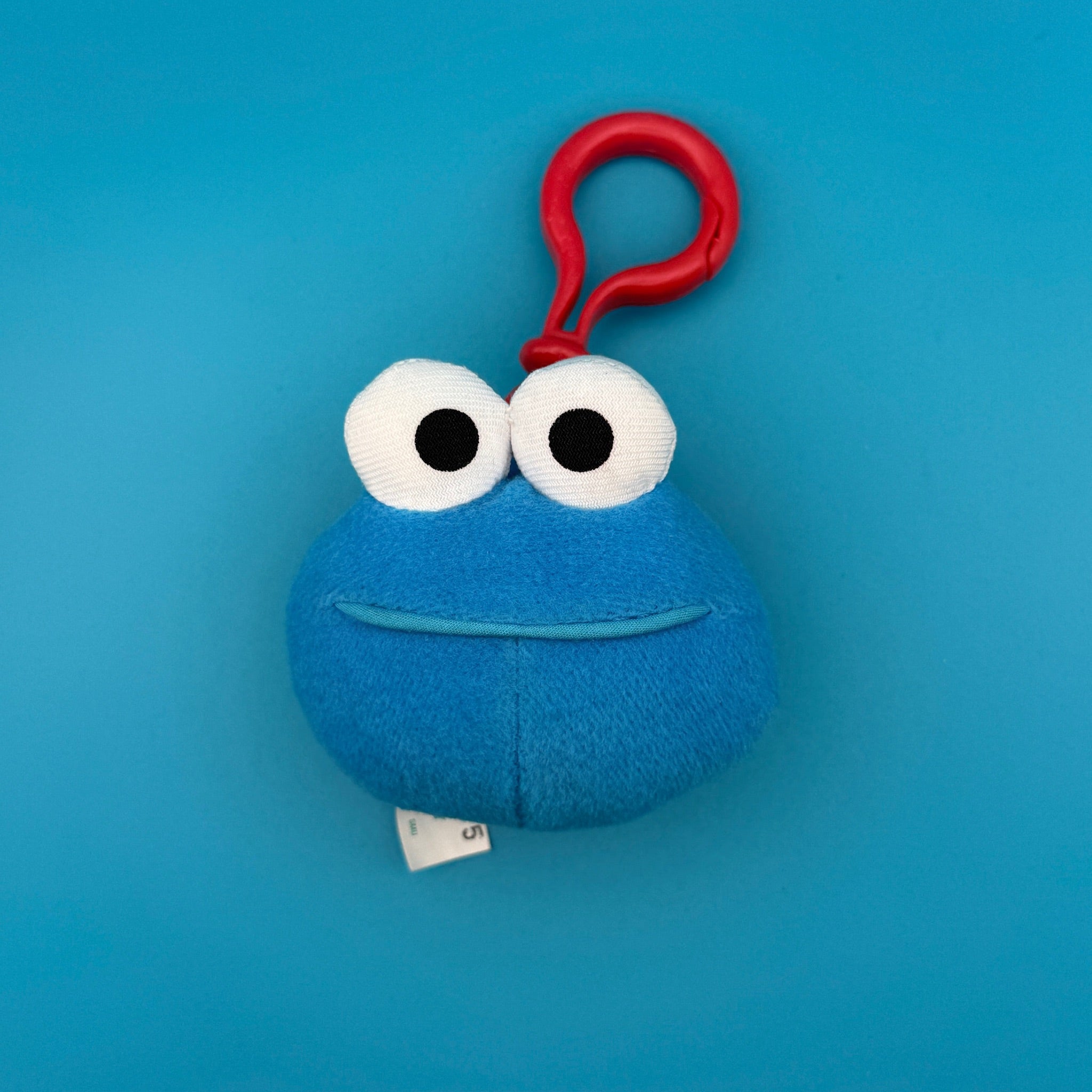 90s Cookie Monster  Head -  vintage keychain vintage charms for bag nostalgia vintage keychains y2k collectible - Bag Crap