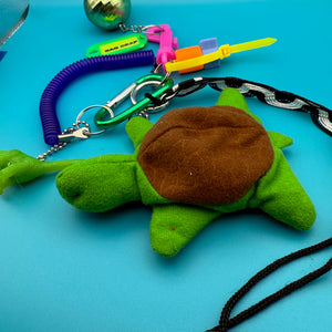 Teenie Beanie Baby Turtle Disco ball   Pack - vintage bag charm packs nostalgia vintage y2k vintage keychain vintage charms for bag nostalgia vintage keychains y2k collectible - Bag Crap