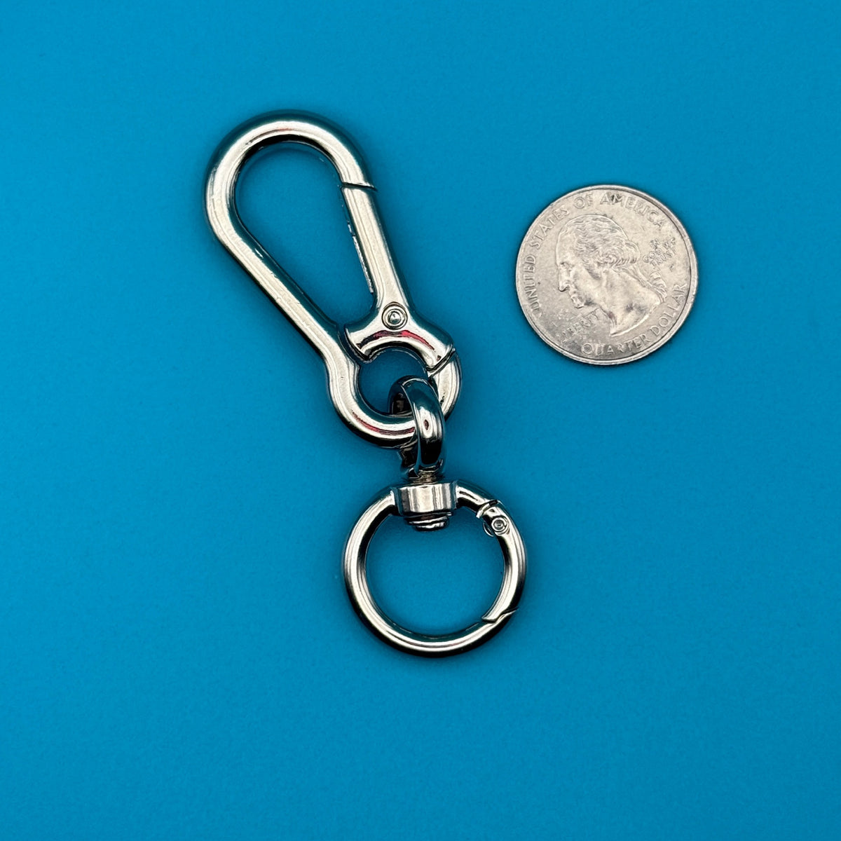 Silver Metal Swivel Lobster Clip Attachment - clips carabiners charms keychains bag designer vintage keychain vintage charms for bag nostalgia vintage keychains y2k collectible - Bag Crap