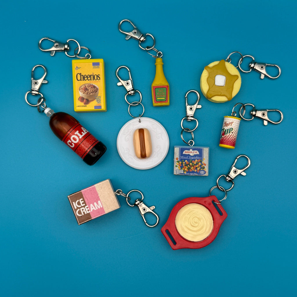 Barbie Vintage 90s Miniature Charms: Ice Cream, Cheerios, Cola