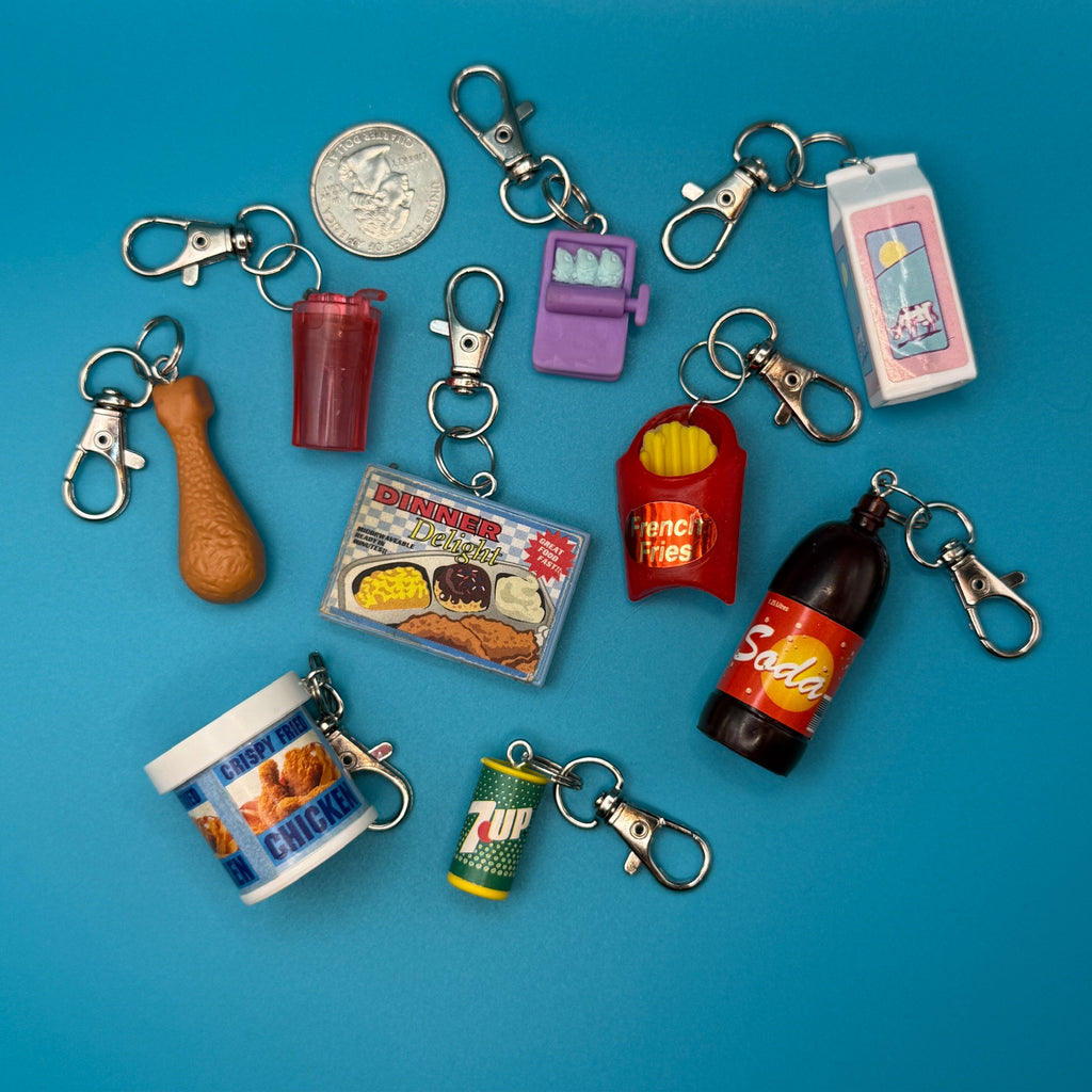 Assorted Vintage 90s Barbie Mini Food & Grocery Bag Charms