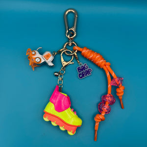 One-of-One     Pack — Neon Rollerblade - vintage bag charm packs nostalgia vintage y2k vintage keychain vintage charms for bag nostalgia vintage keychains y2k collectible - Bag Crap