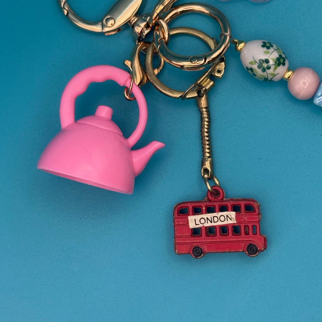 One-of-One Vintage Keychain Bag Charm Set — Double Decker Bus