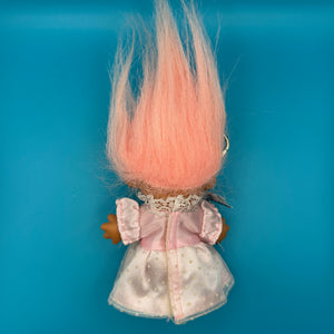 6'  Princess Troll Doll  : Pink Hair, Gold -  vintage keychain vintage charms for bag nostalgia vintage keychains y2k collectible - Bag Crap