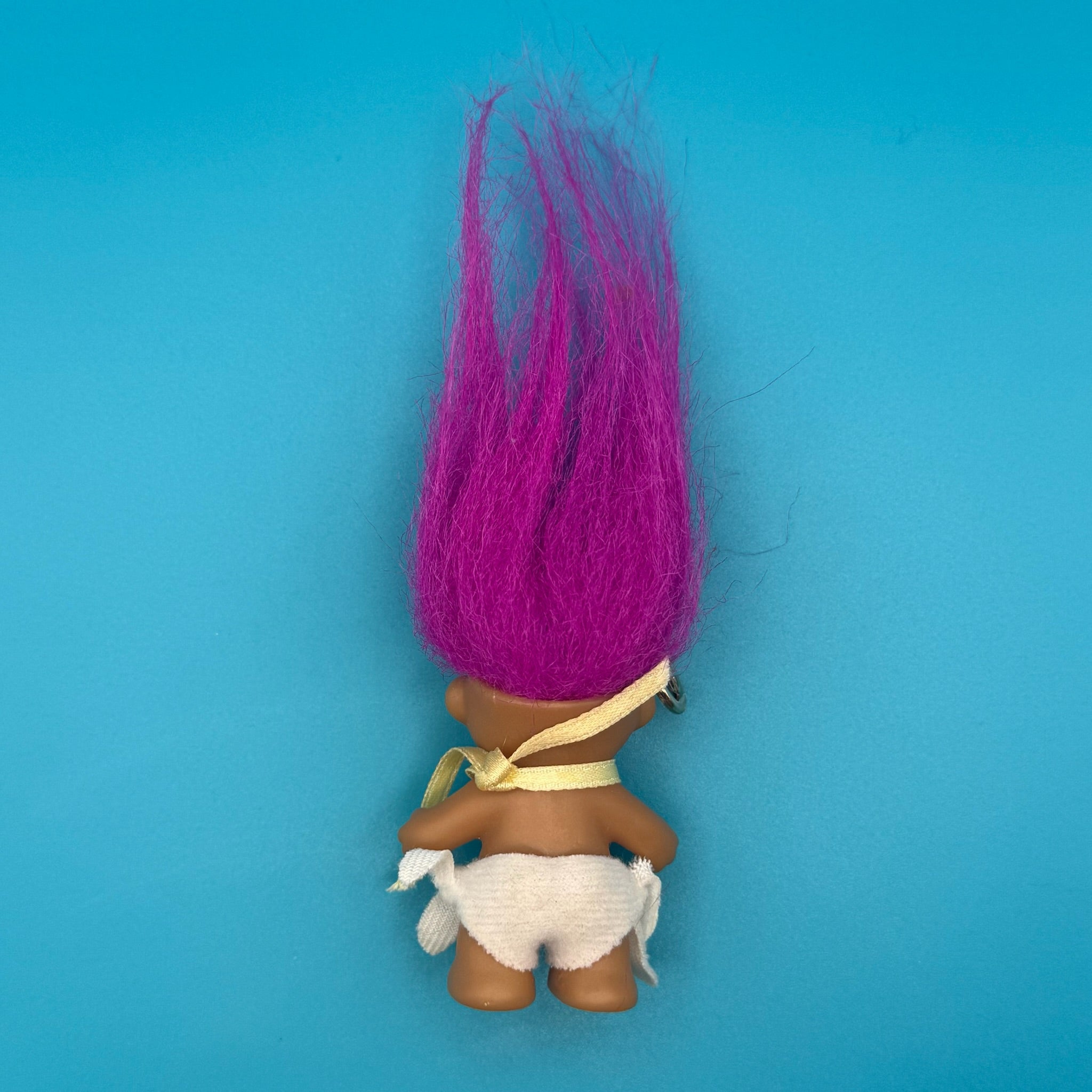 Troll Doll  : Magenta Hair Baby Troll - troll charms troll keychains vintage keychain vintage charms for bag nostalgia vintage keychains y2k collectible - Bag Crap