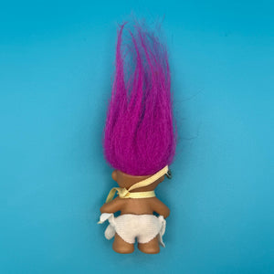 Troll Doll  : Magenta Hair Baby Troll - troll charms troll keychains vintage keychain vintage charms for bag nostalgia vintage keychains y2k collectible - Bag Crap