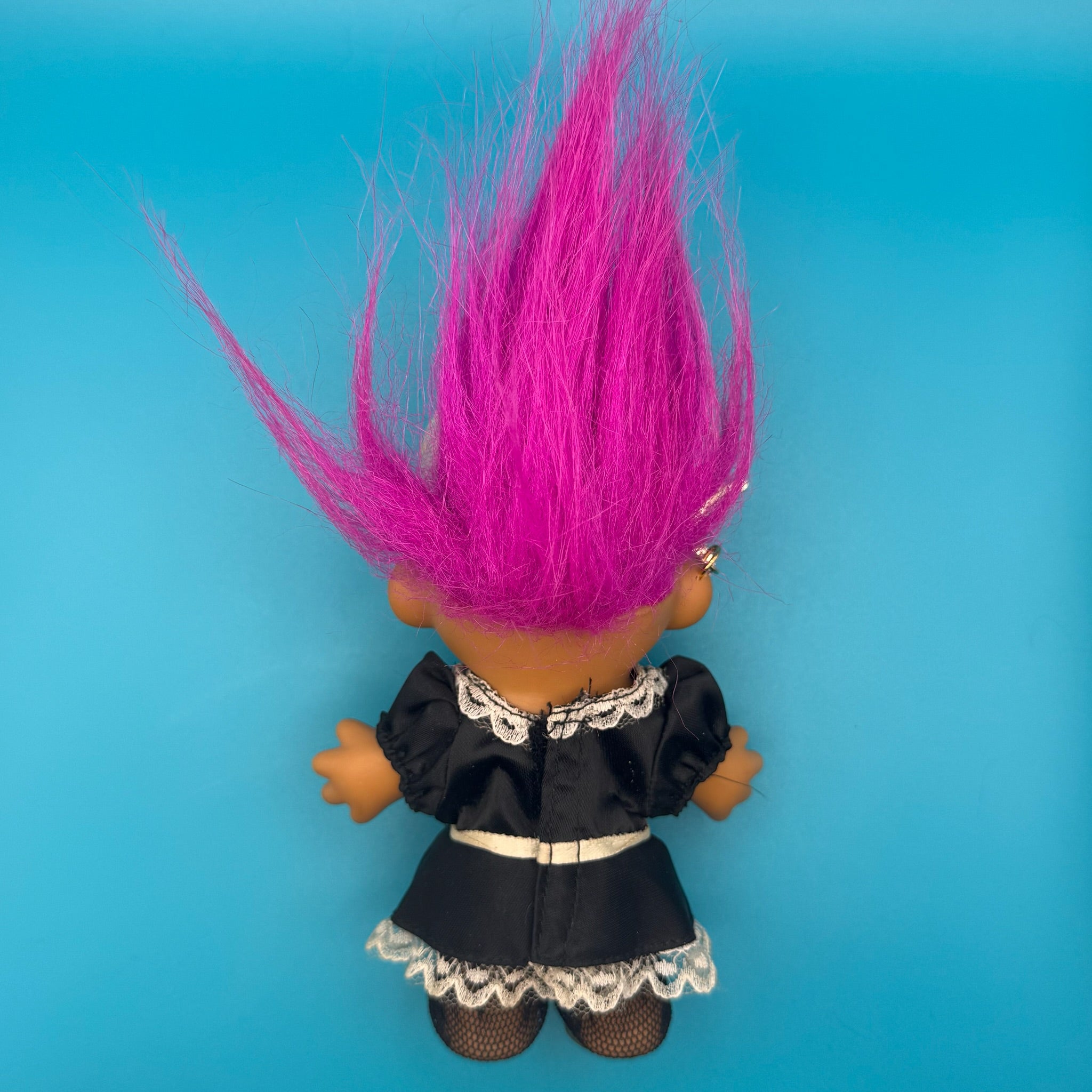 4'  Troll Doll  : Pink Hair Maid Troll - troll charms troll keychains vintage keychain vintage charms for bag nostalgia vintage keychains y2k collectible - Bag Crap