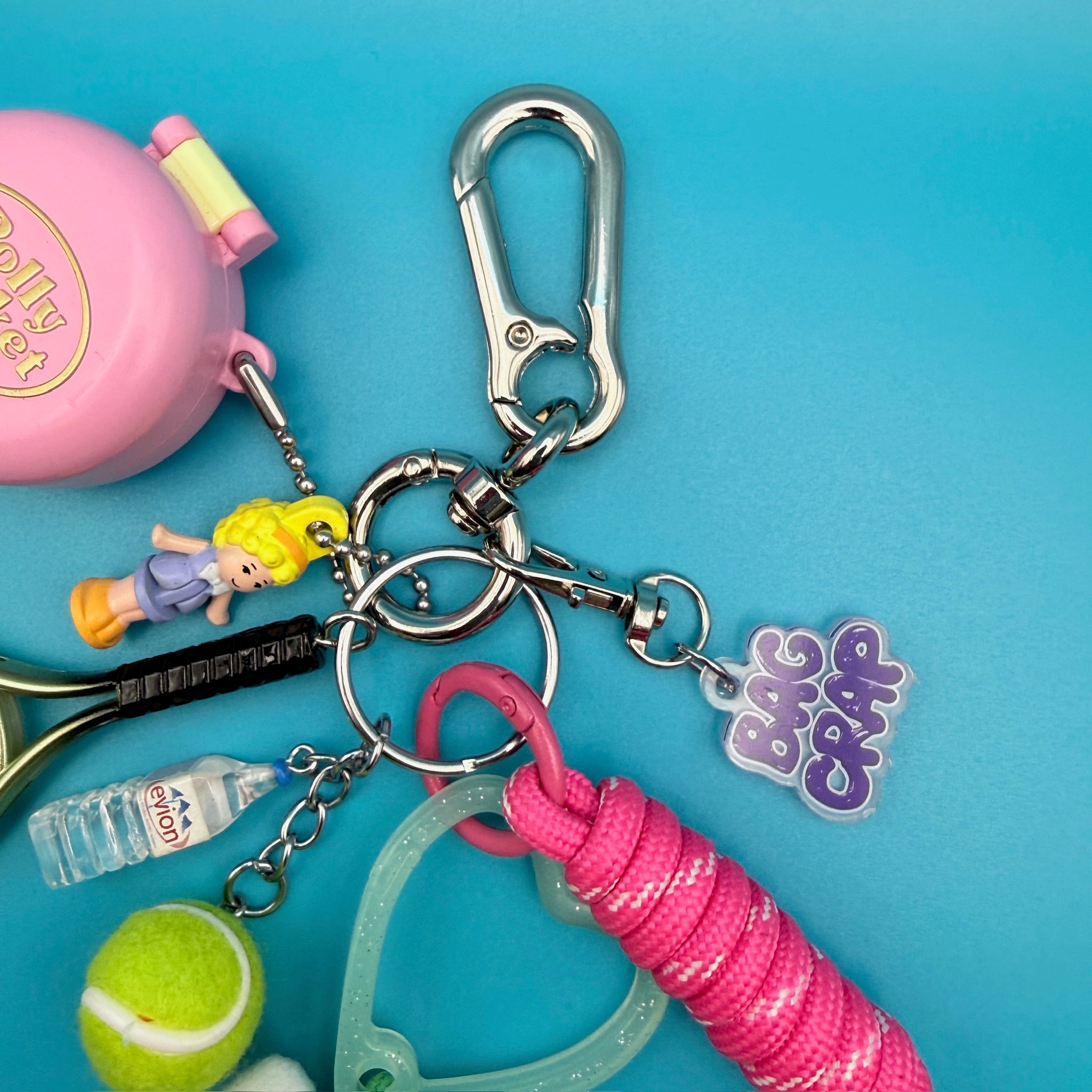 Care Bear + Polly Pocket   Pack -  vintage keychain vintage charms for bag nostalgia vintage keychains y2k collectible - Bag Crap