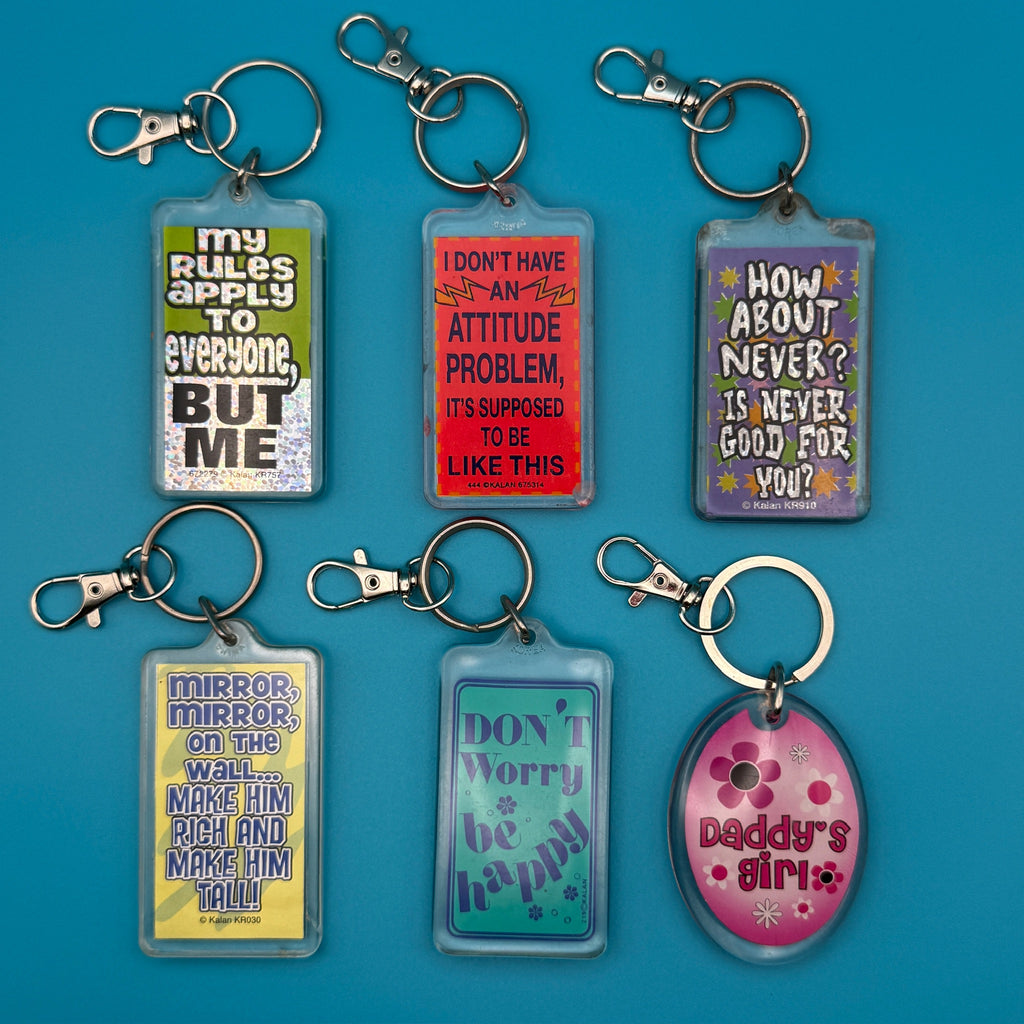 Vintage Y2K Comedy Phrase Kaplan Keychains