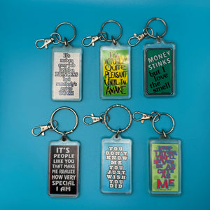 Bag Crap - Vintage Y2K Funny Phrase Keychains