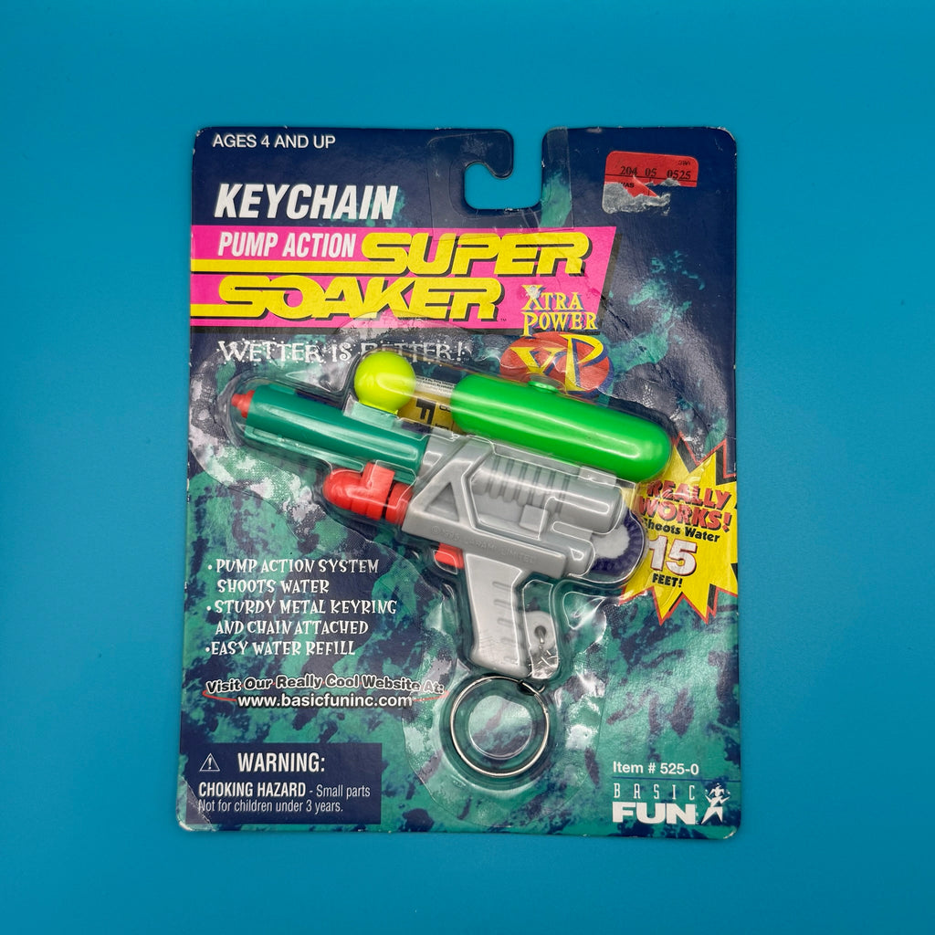 RARE NIB 90s Vintage Keychain: Super Soaker Squirt Gun