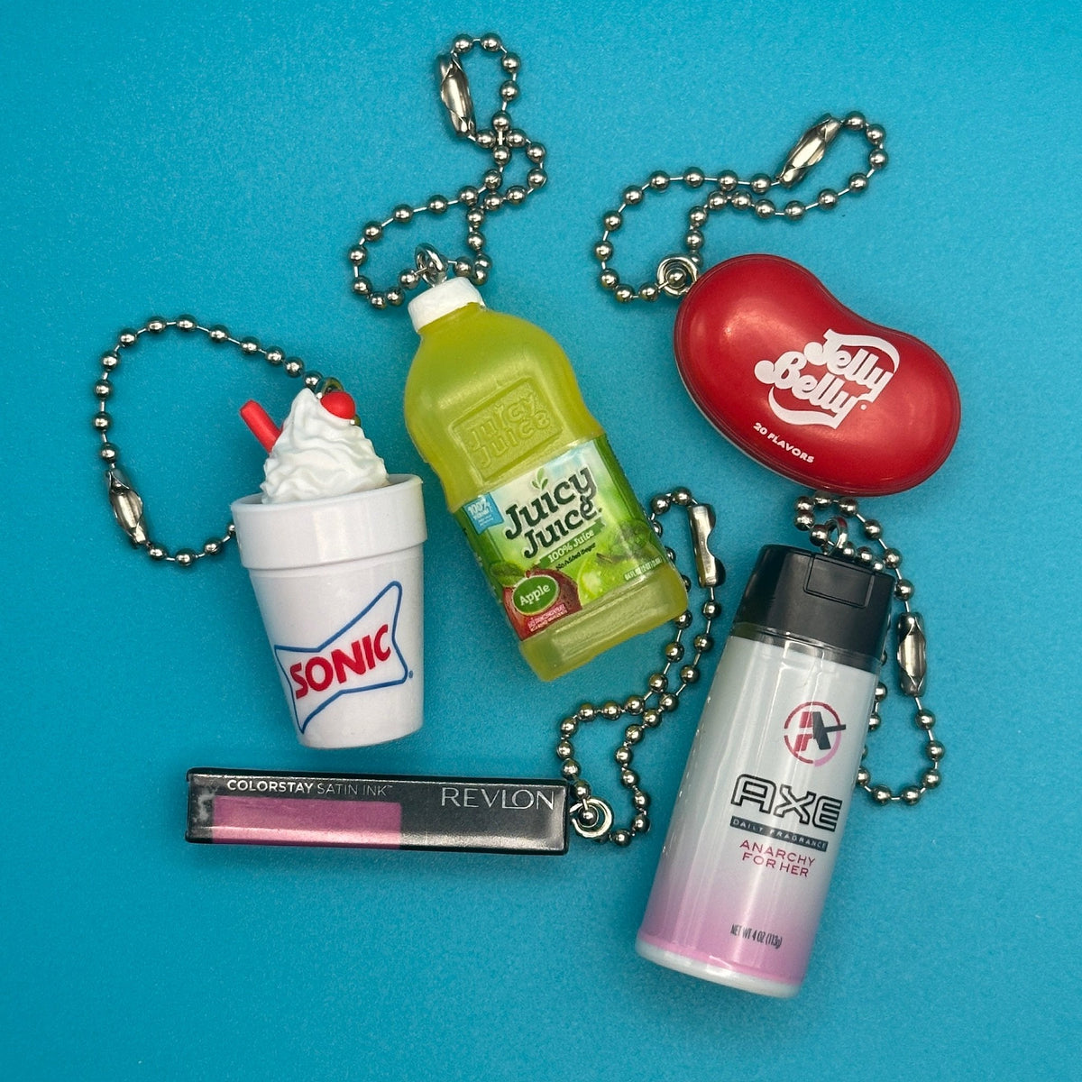 Assorted Mini Food & Grocery  s: Milkshake, Apple Juice, Lip Gloss -  vintage keychain vintage charms for bag nostalgia vintage keychains y2k collectible - Bag Crap