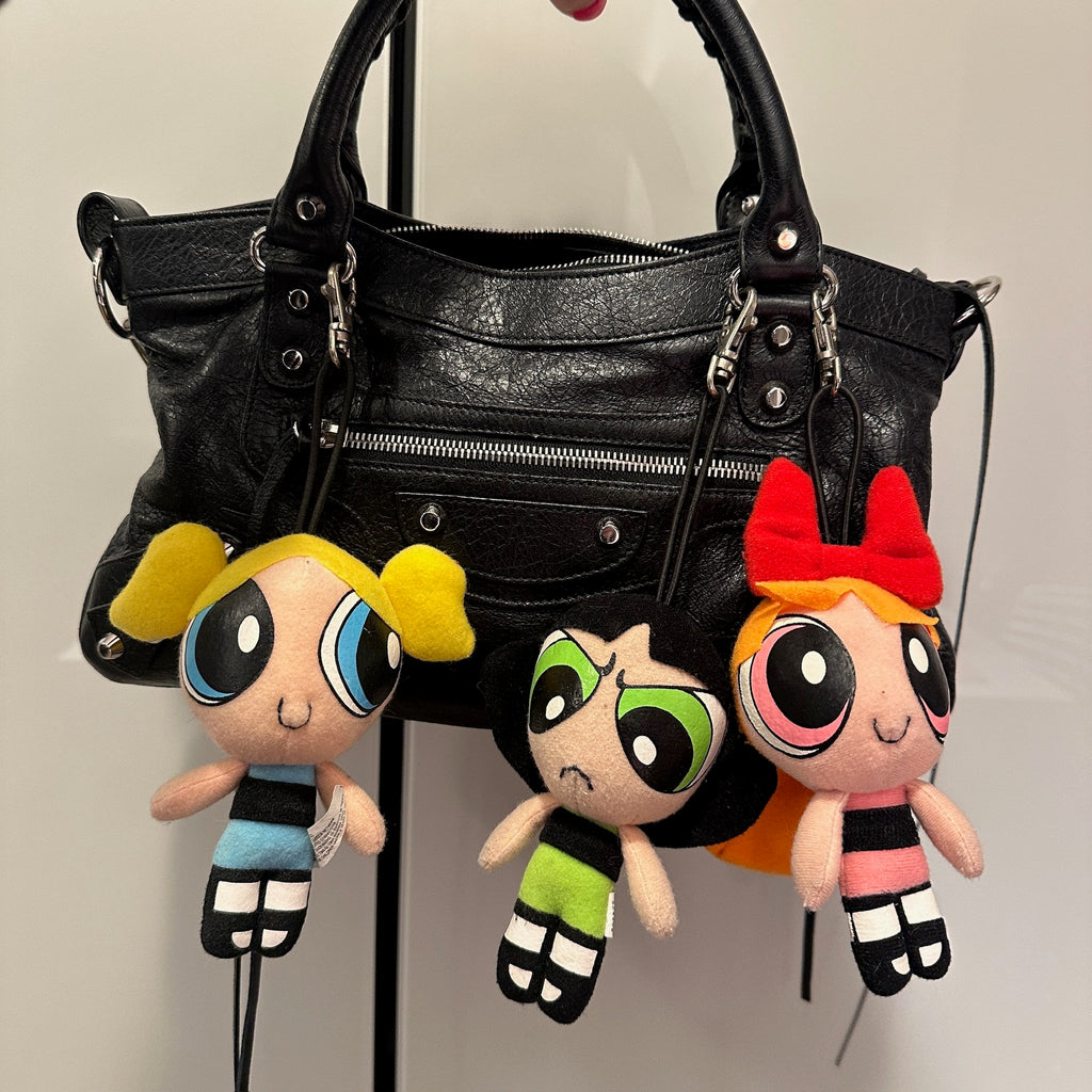 Vintage 1999 Powerpuff Girls Plush Bag Charms: Condition B