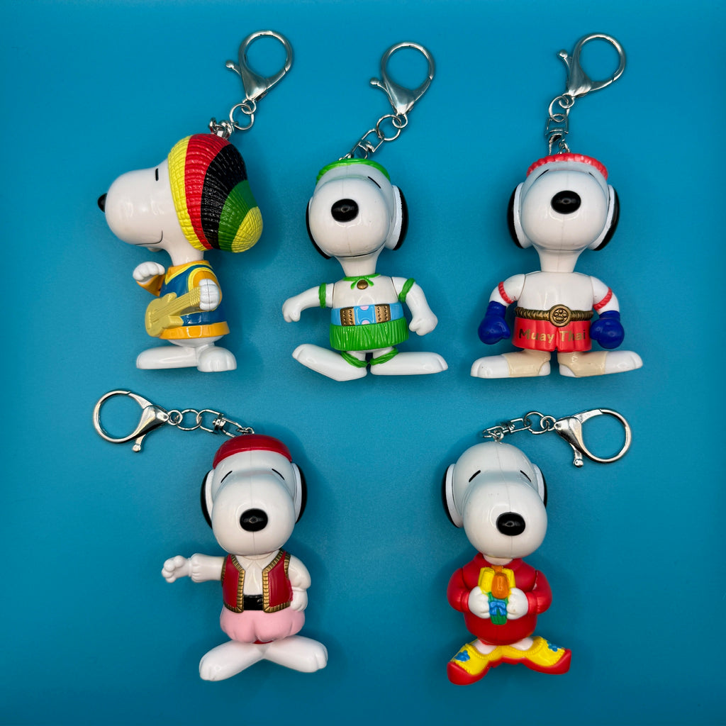Vintage 1999 McDonald' Snoopy World Tour Bag Charms: You Pick