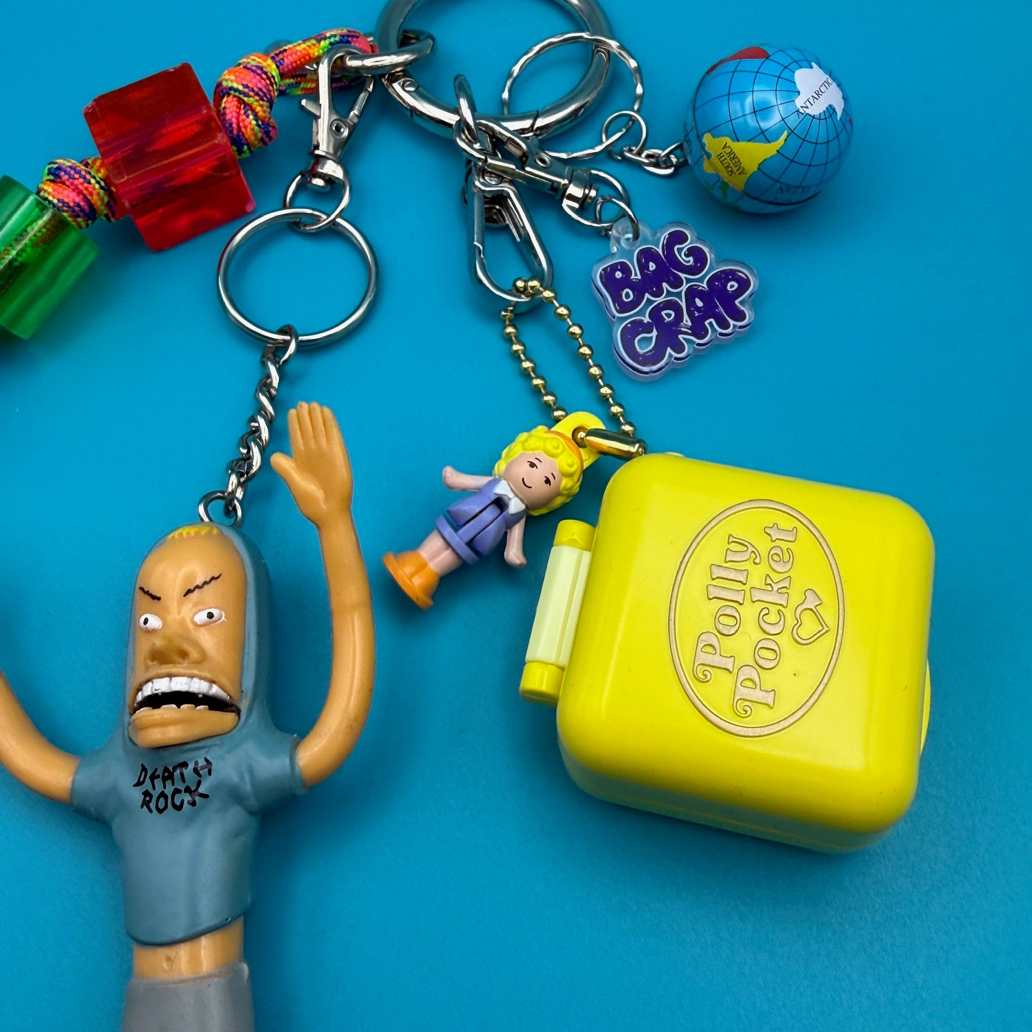 Beavis + Polly Pocket   Pack - vintage bag charm packs nostalgia vintage y2k vintage keychain vintage charms for bag nostalgia vintage keychains y2k collectible - Bag Crap