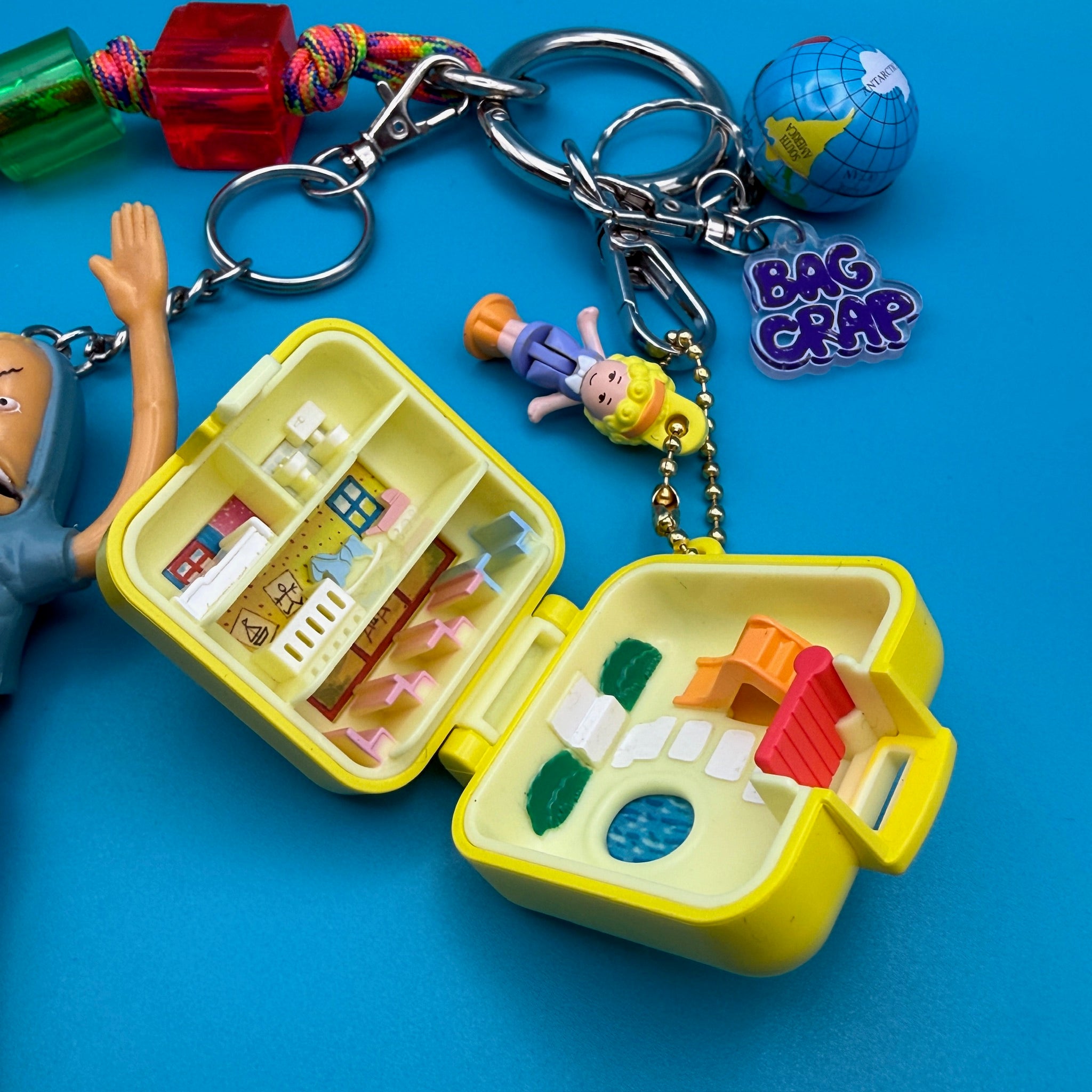 Beavis + Polly Pocket   Pack - vintage bag charm packs nostalgia vintage y2k vintage keychain vintage charms for bag nostalgia vintage keychains y2k collectible - Bag Crap