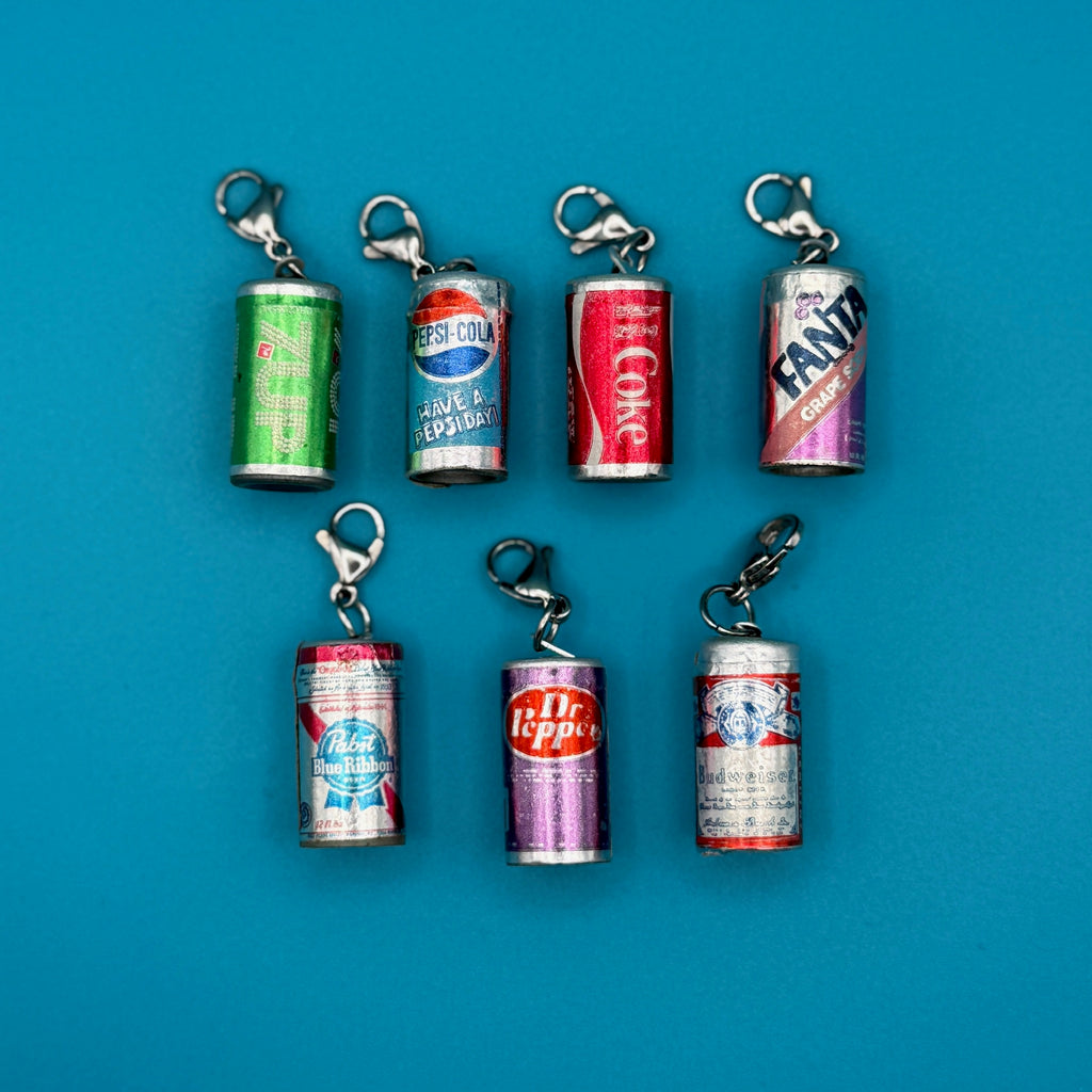 Vintage Assorted Soda Can Bag Charms: You Pick