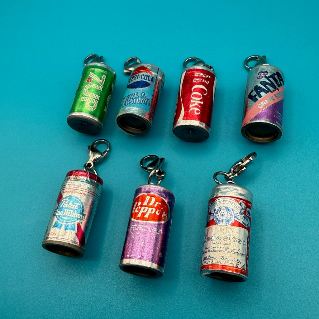 Vintage Assorted Soda Can Bag Charms: You Pick