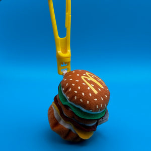 RARE Vtg McDonald's Big Mac Hamburger Plush -  vintage keychain vintage charms for bag nostalgia vintage keychains y2k collectible - Bag Crap
