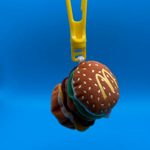 RARE Vtg McDonald's Big Mac Hamburger Plush -  vintage keychain vintage charms for bag nostalgia vintage keychains y2k collectible - Bag Crap
