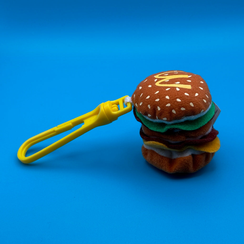 RARE Vtg McDonald's Big Mac Hamburger Plush Bag Charm