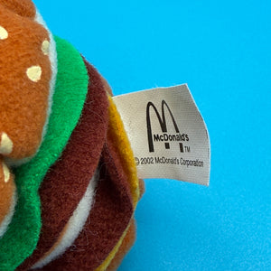 RARE Vtg McDonald's Big Mac Hamburger Plush -  vintage keychain vintage charms for bag nostalgia vintage keychains y2k collectible - Bag Crap