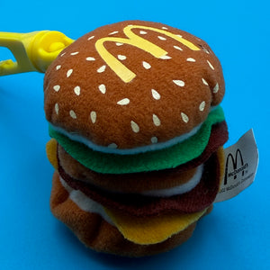 RARE Vtg McDonald's Big Mac Hamburger Plush -  vintage keychain vintage charms for bag nostalgia vintage keychains y2k collectible - Bag Crap