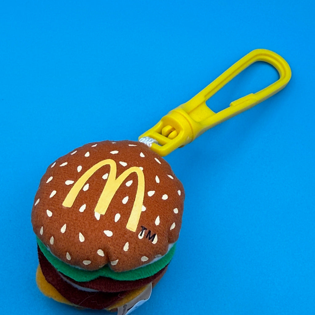 RARE Vtg McDonald's Big Mac Hamburger Plush Bag Charm
