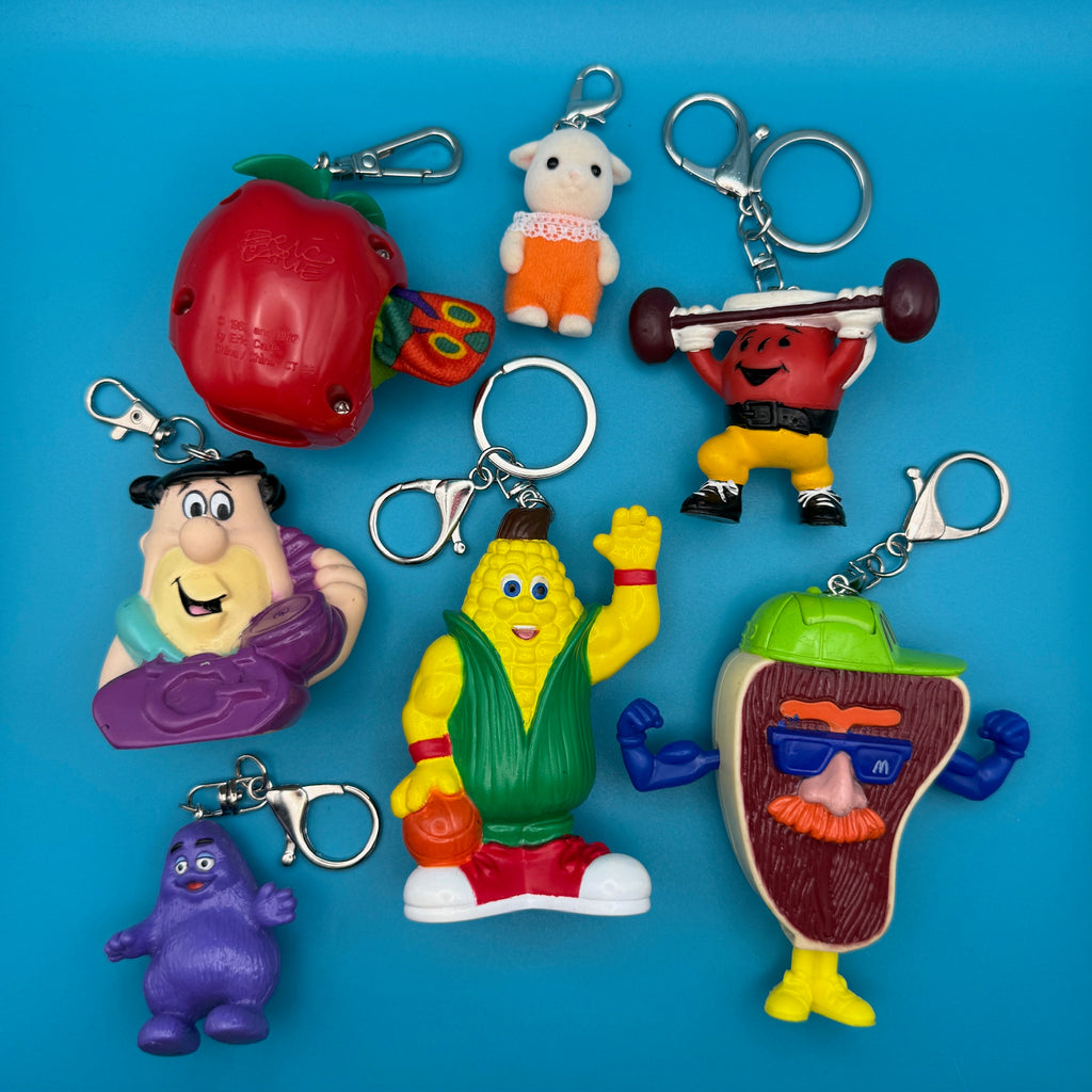 Vintage 1980s-1990s Assorted Character Bag Charms: You Pick
