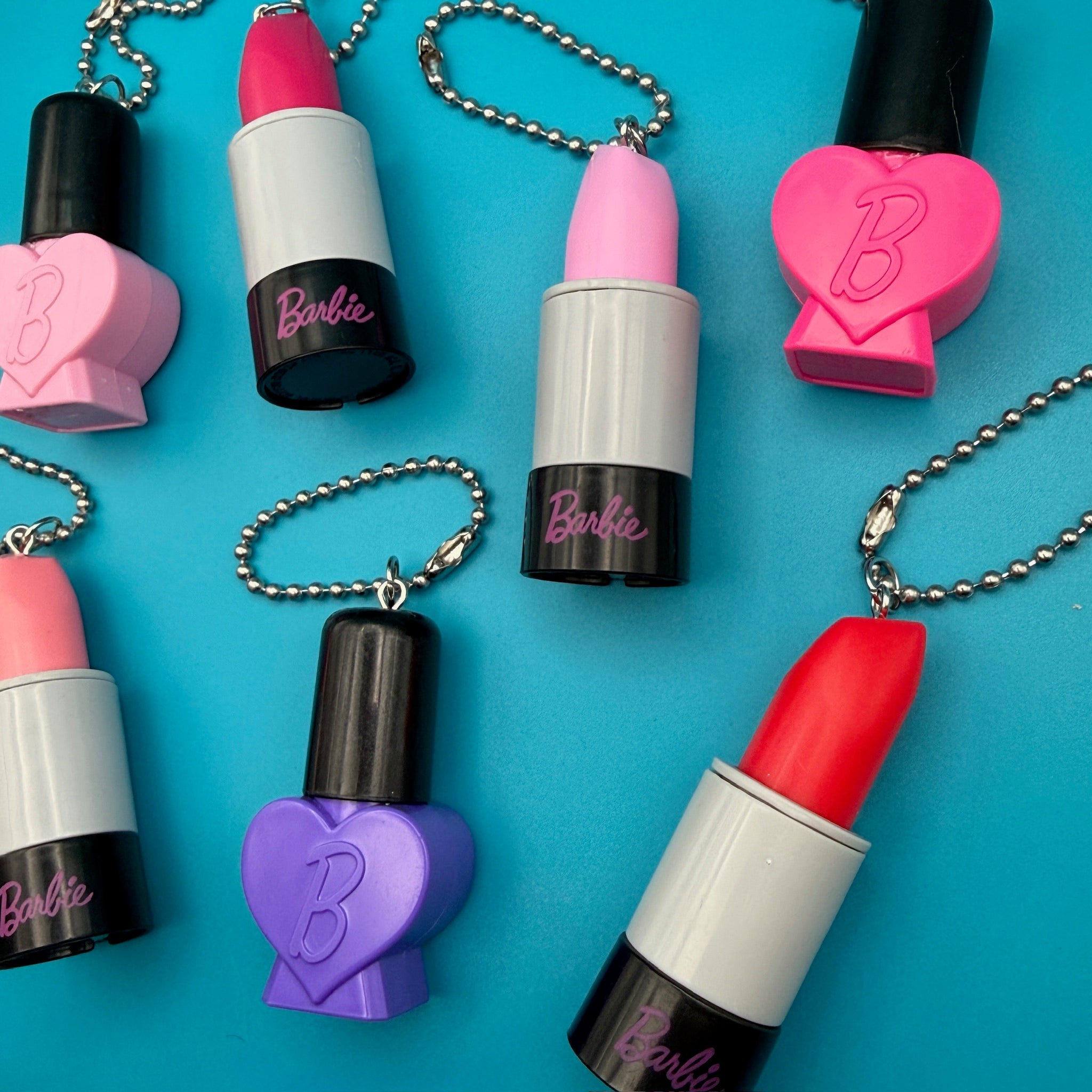 Barbie Toy  s - Nail Polish & Lipstick Assortment - barbie doll toy pink rare vintage keychain vintage charms for bag nostalgia vintage keychains y2k collectible - Bag Crap