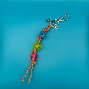 Rainbow Clear Bead Totem , Silver -  vintage keychain vintage charms for bag nostalgia vintage keychains y2k collectible - Bag Crap
