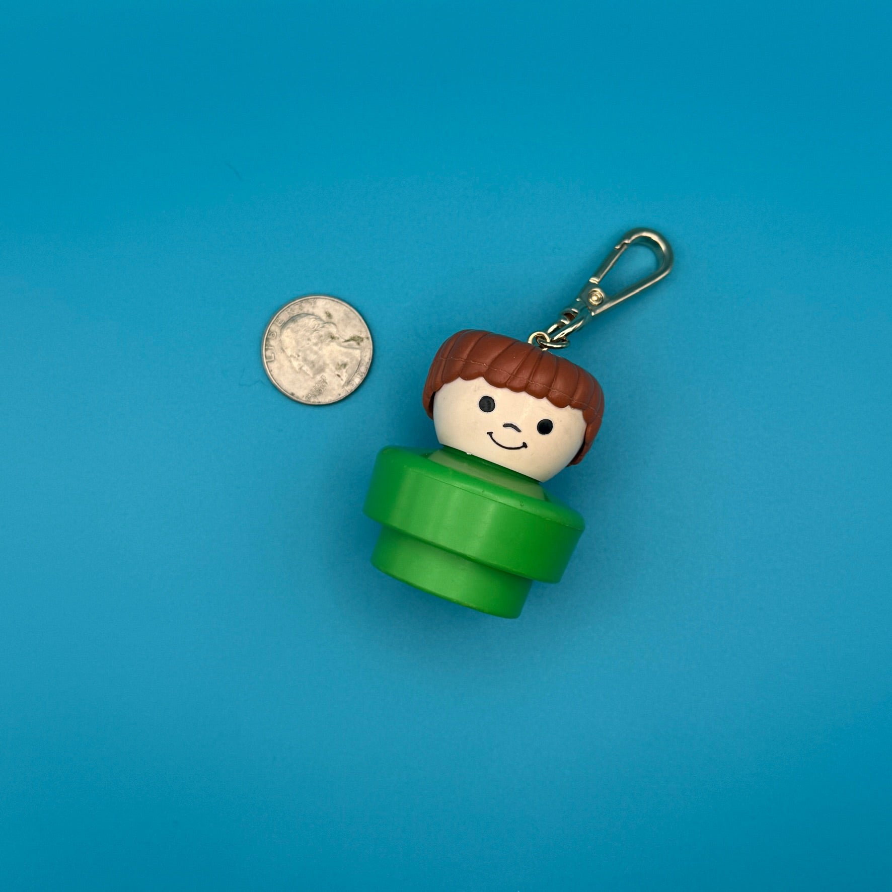 1990s Fisher Price Chunky People  s — Gold Hardware -  vintage keychain vintage charms for bag nostalgia vintage keychains y2k collectible - Bag Crap