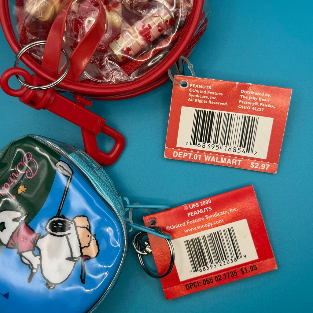 Vintage Y2K Snoopy Coin Pouch Bag Charms — Soccer & Golf
