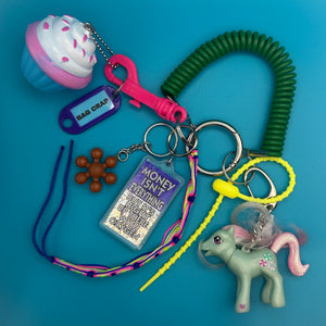 Cupcake Peppermint Pony Flower    Pack -  vintage keychain vintage charms for bag nostalgia vintage keychains y2k collectible - Bag Crap