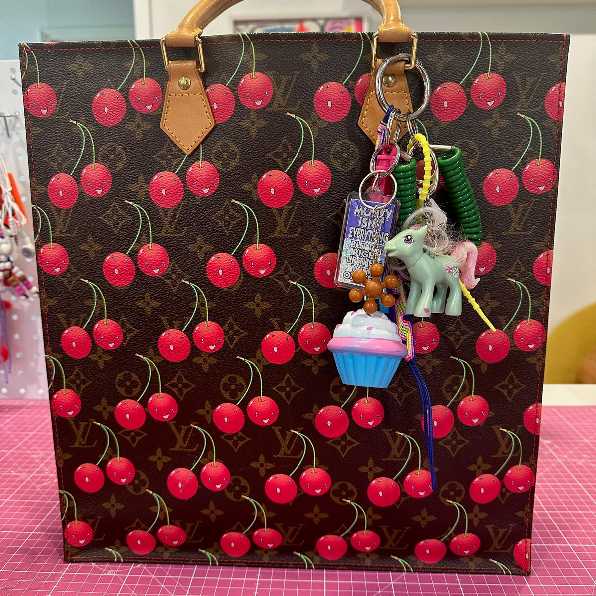 Cupcake Peppermint Pony Flower    Pack -  vintage keychain vintage charms for bag nostalgia vintage keychains y2k collectible - Bag Crap