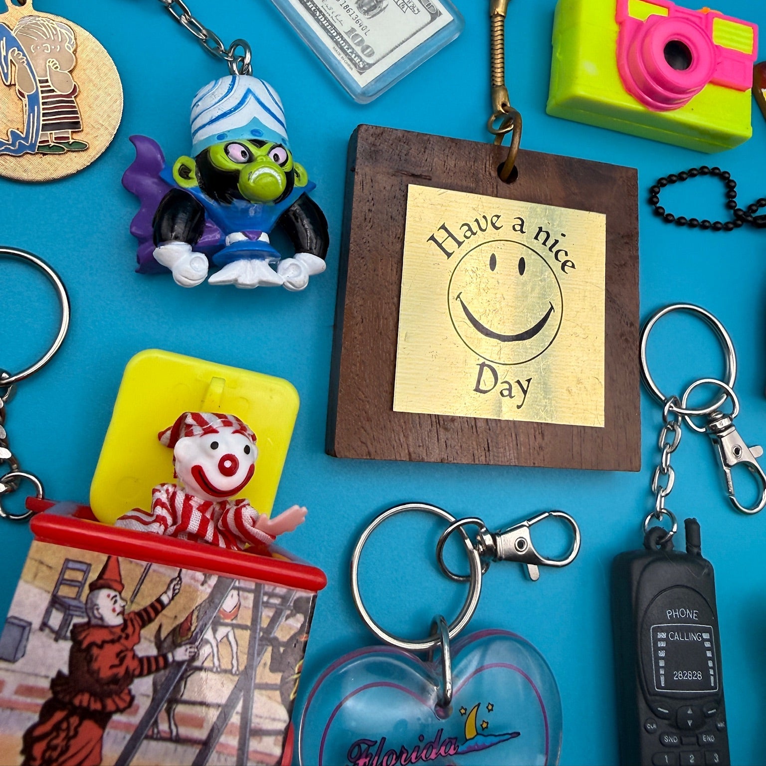 1970s- s— Retro Toys & Tech -  vintage keychain vintage charms for bag nostalgia vintage keychains y2k collectible - Bag Crap