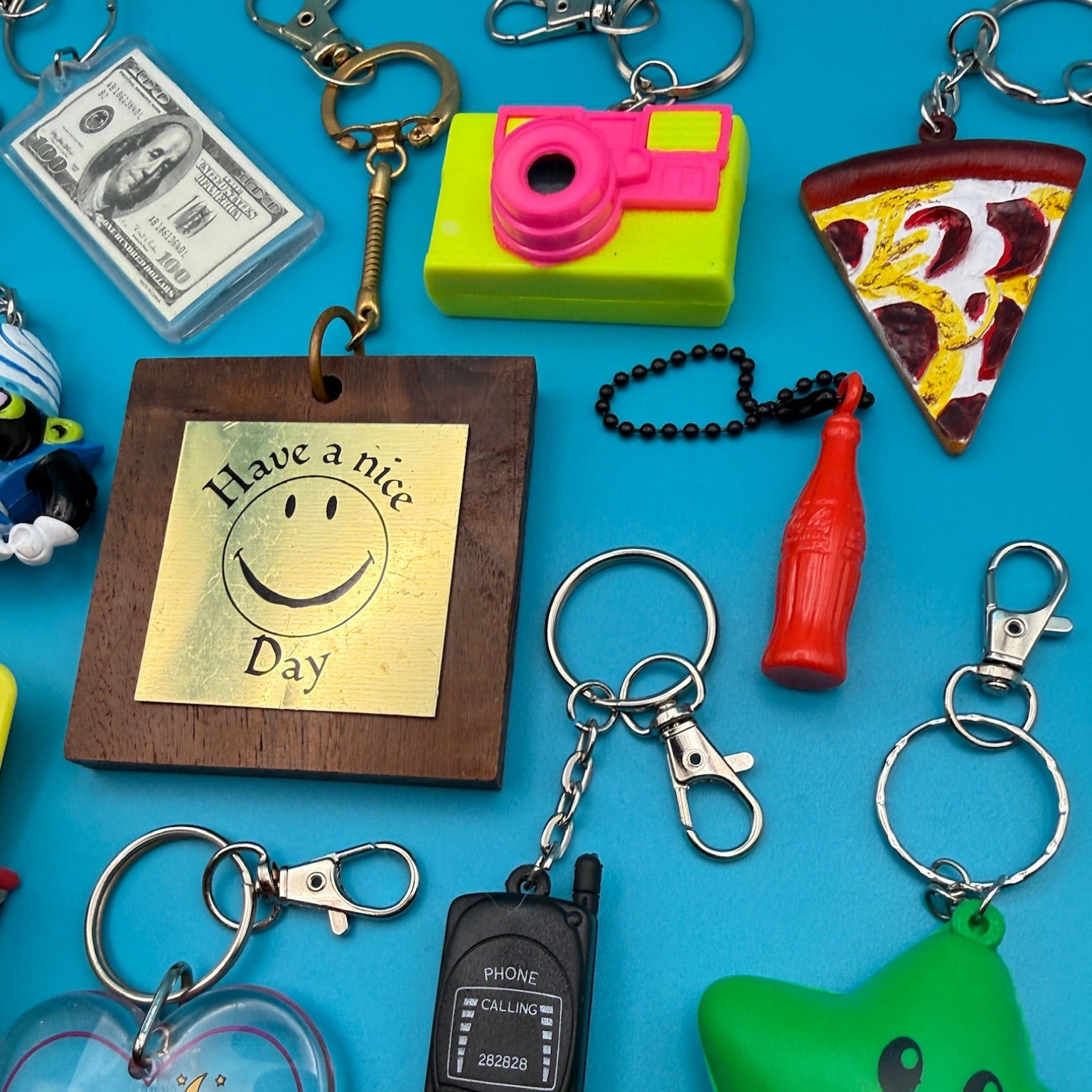 1970s- s— Retro Toys & Tech -  vintage keychain vintage charms for bag nostalgia vintage keychains y2k collectible - Bag Crap